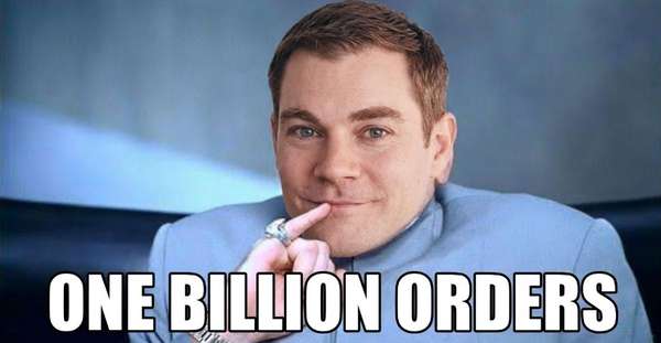 One billion orders