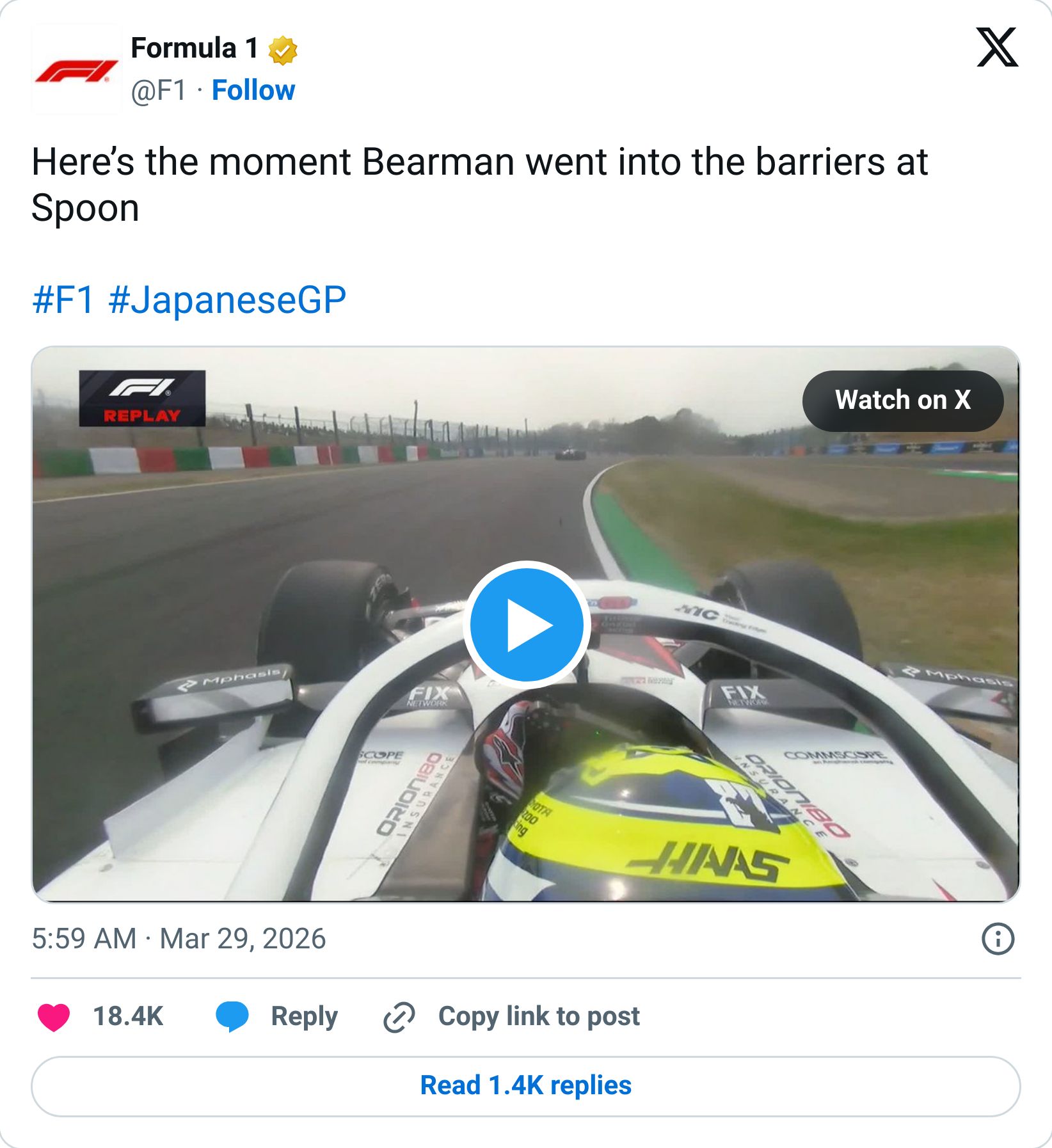 Tweet screenshot