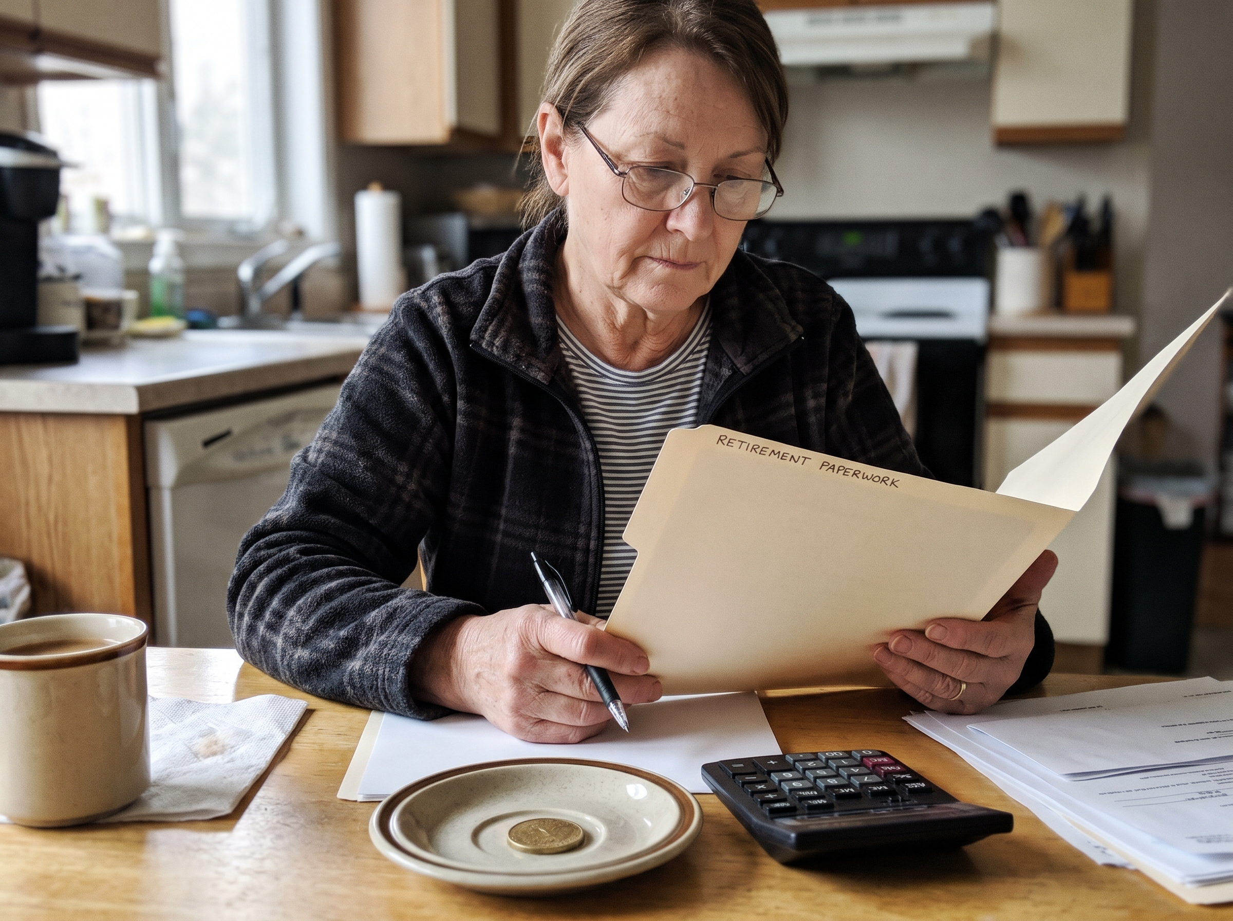 Illustrative household retirement planning scene
