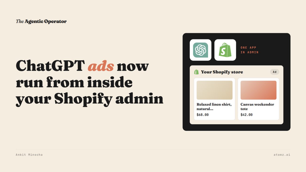 ChatGPT ads can now run from inside your Shopify admin