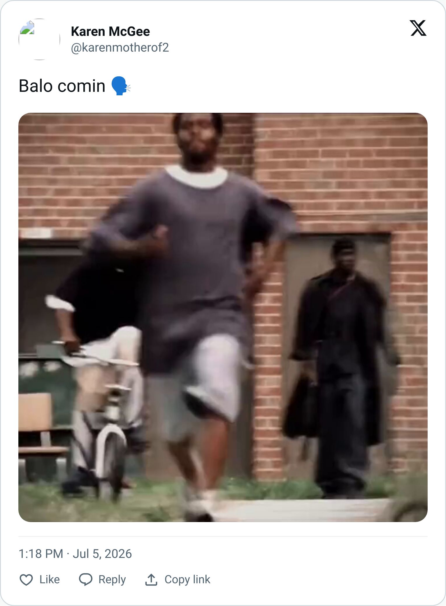 Tweet screenshot