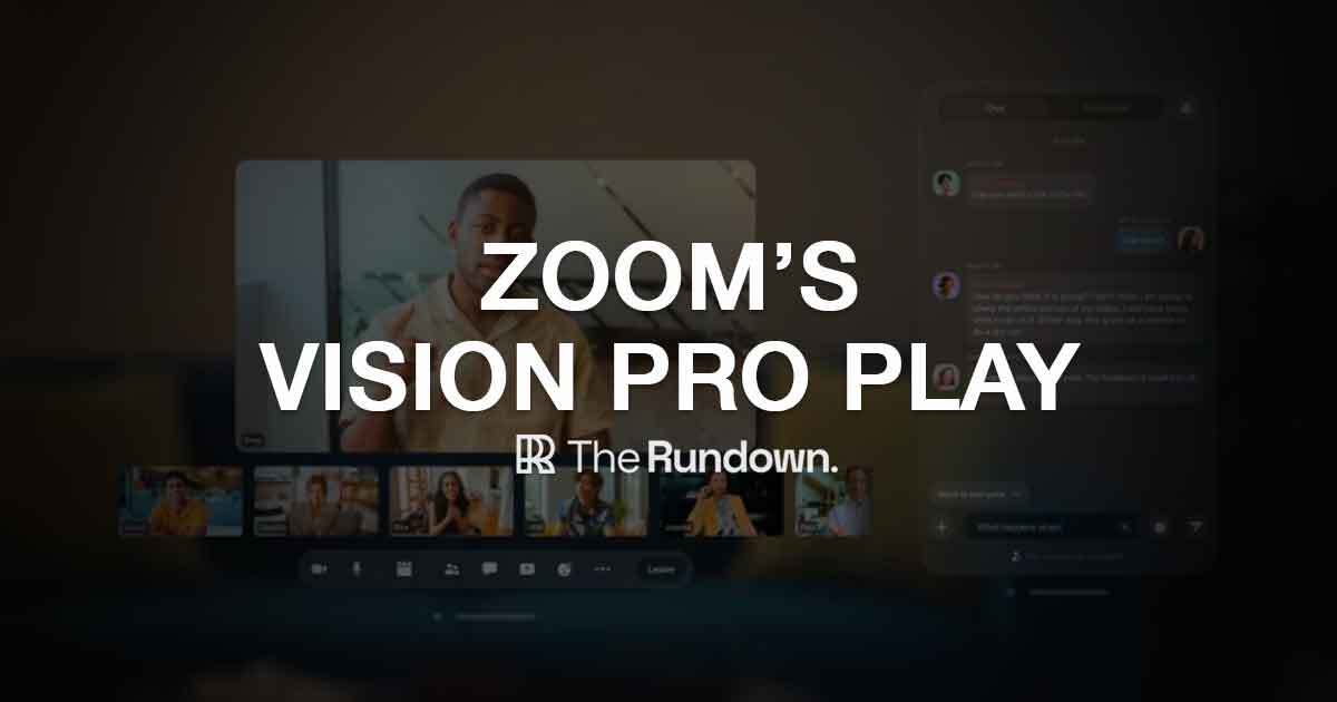 Zoom meetings with Apple Vision Pro?!