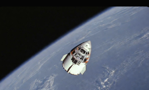 Gemini spacecraft in orbit above Earth