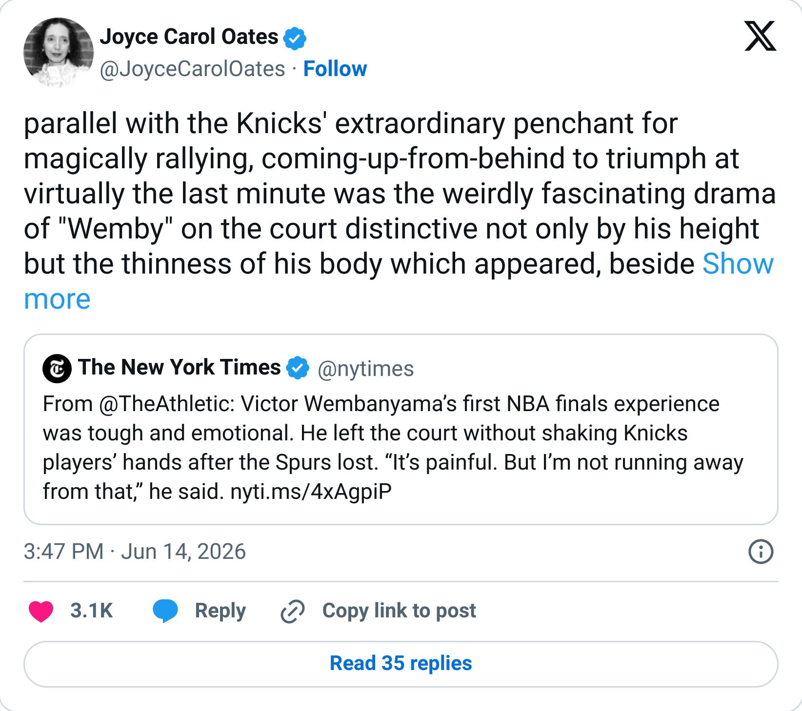 Tweet screenshot