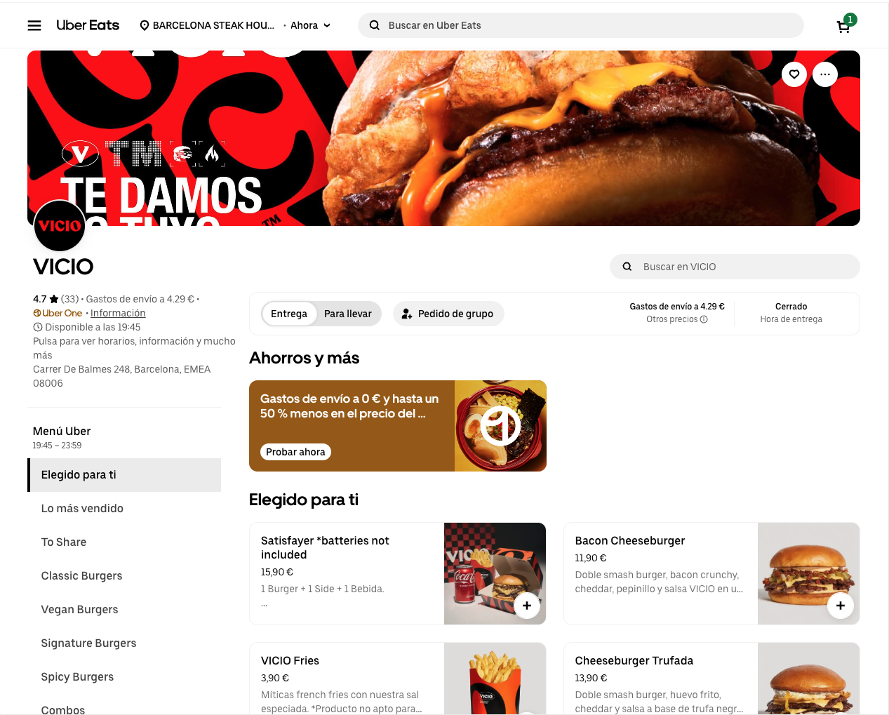 Portada de la edición #125 VICIO EN UBER EATS