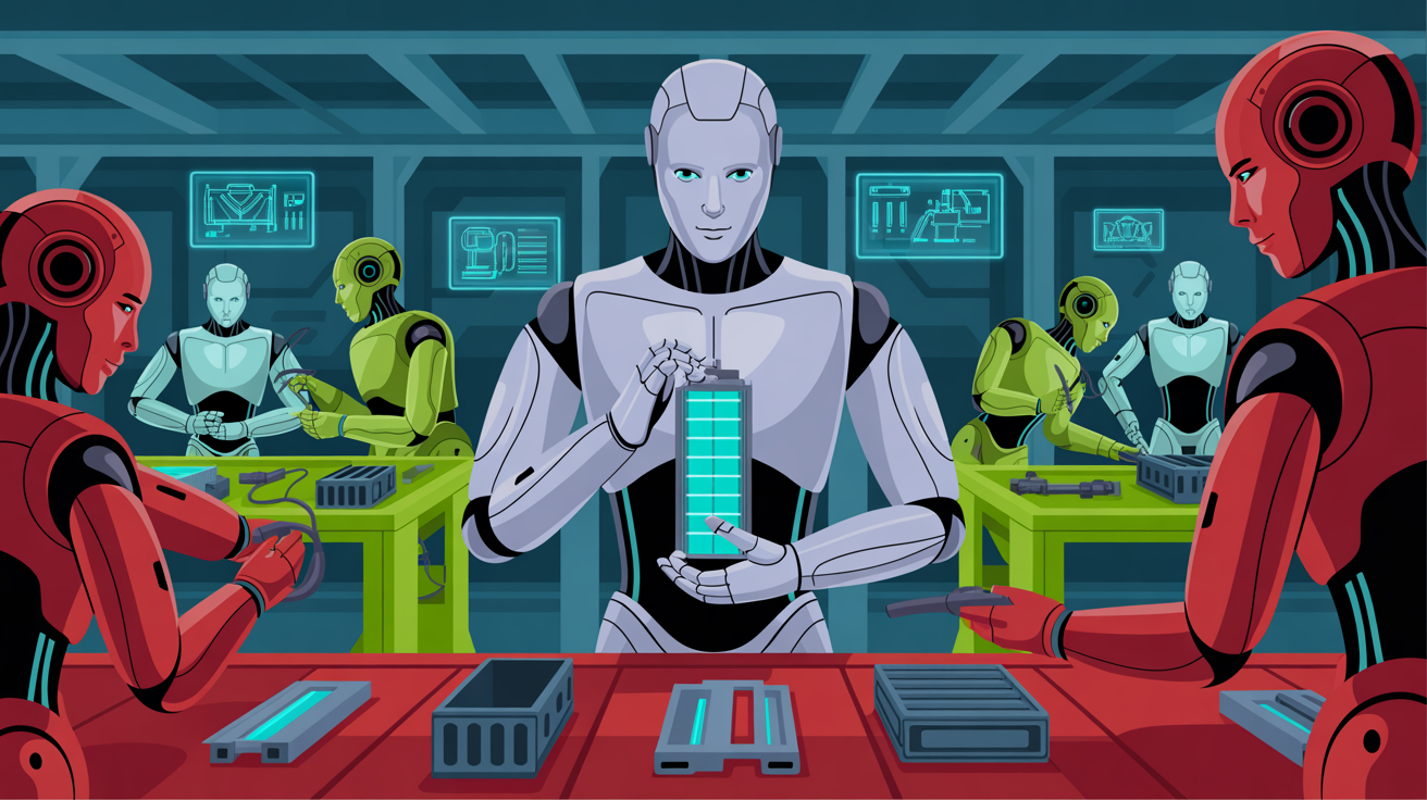 Robot swaps its own battery, works 24/7