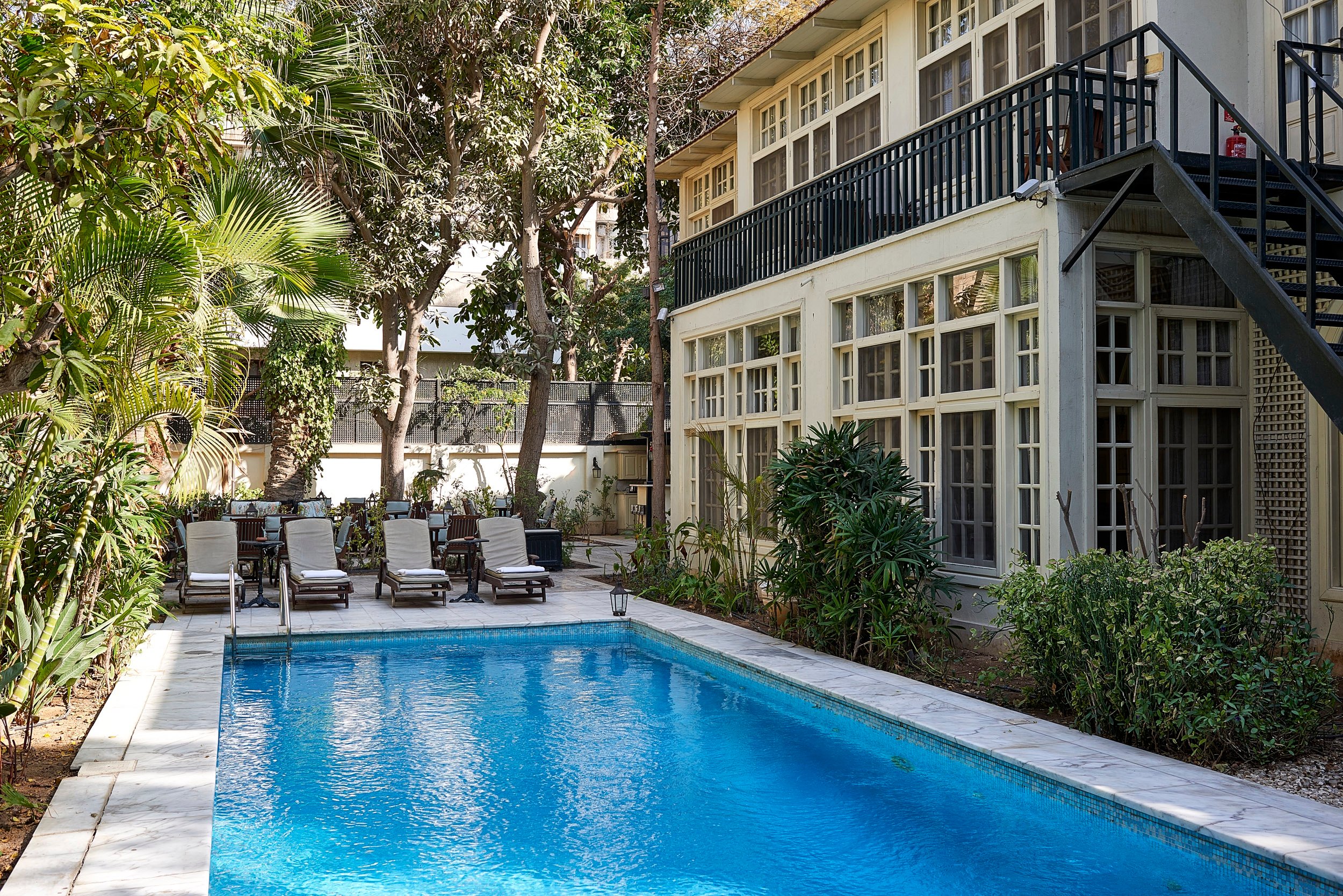 Garden pool beside Villa Belle Époque