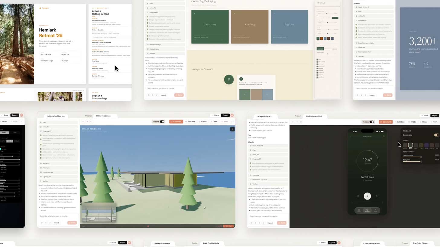 Claude tasarım yığını için geliyor