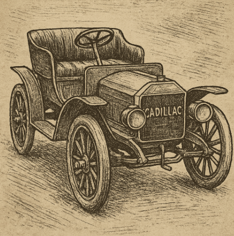 Early Cadillac automobile