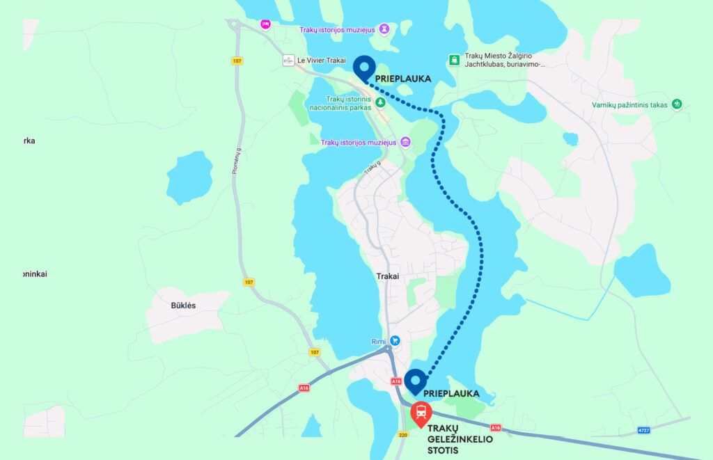 Kelionė į Trakus laivu