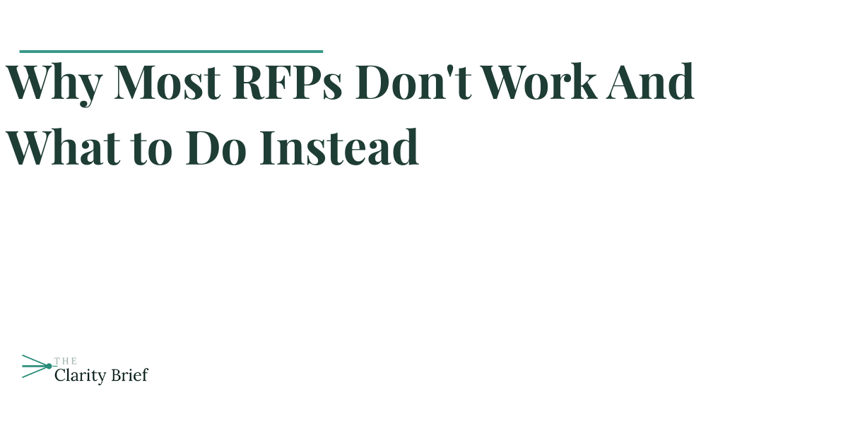 Why Most RFPs Don't Work And What to Do Instead