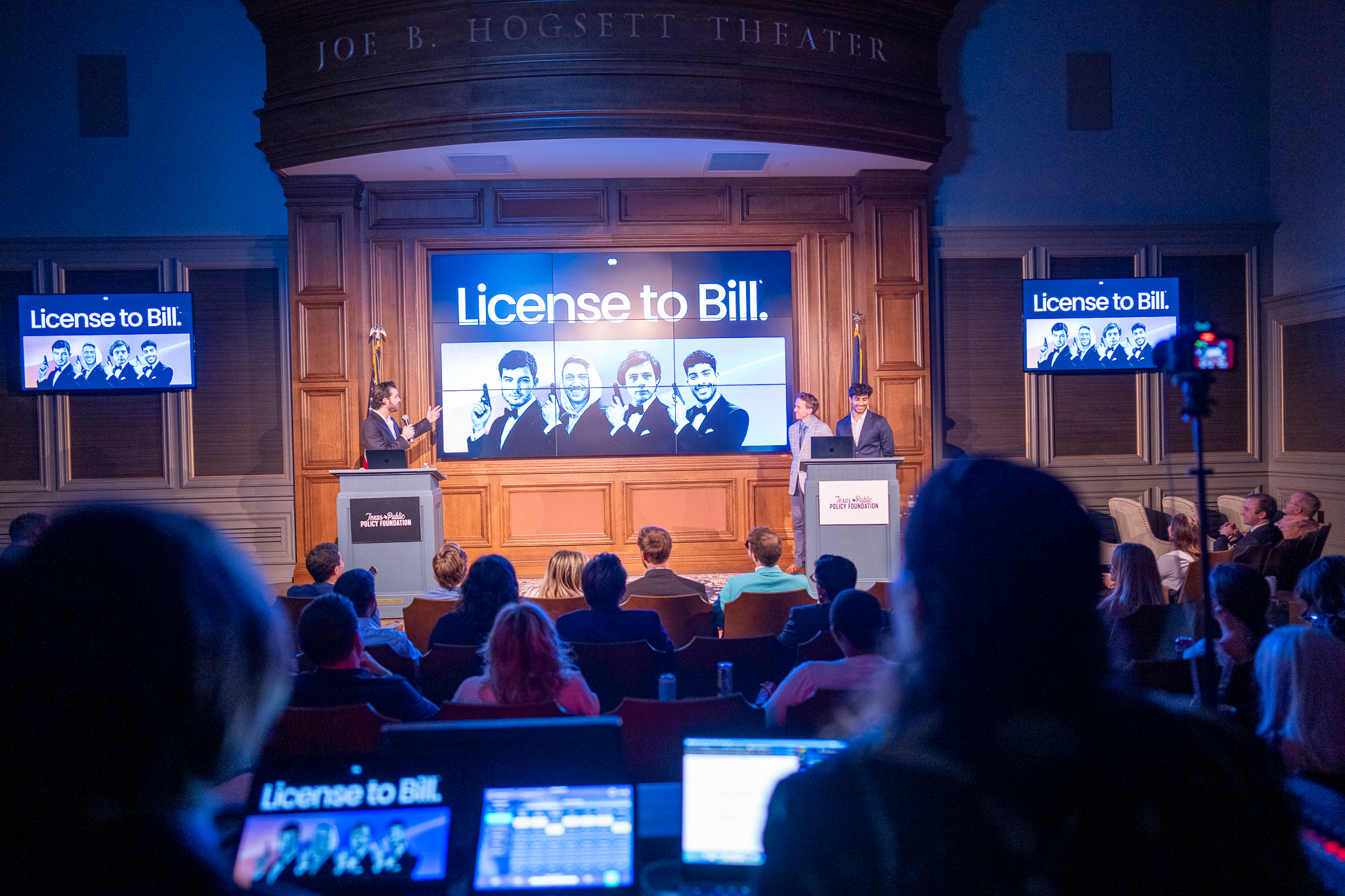 Team License to Bill celebrating the win