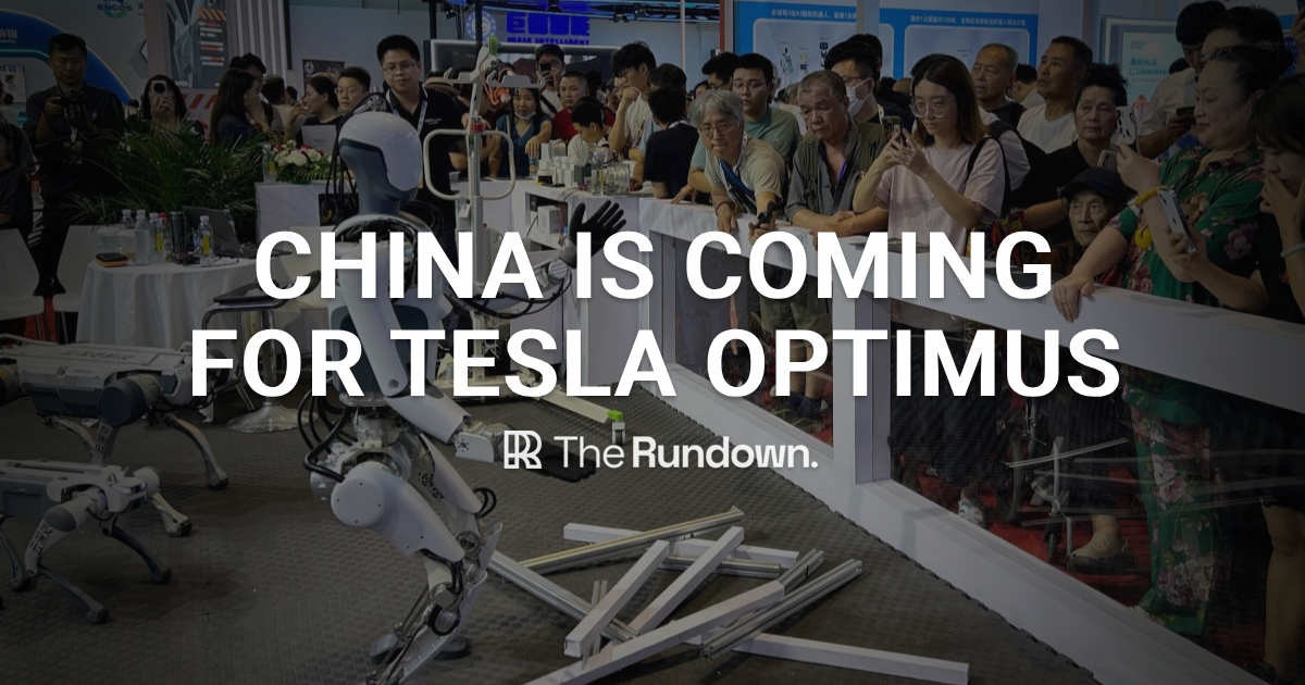China is coming for Tesla Optimus