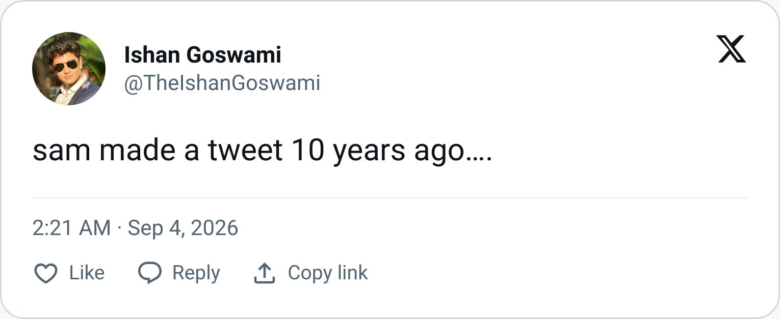 Tweet screenshot
