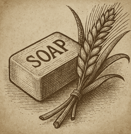 Sepia sketch symbolizing merger of grain and soap brands (Unilever)