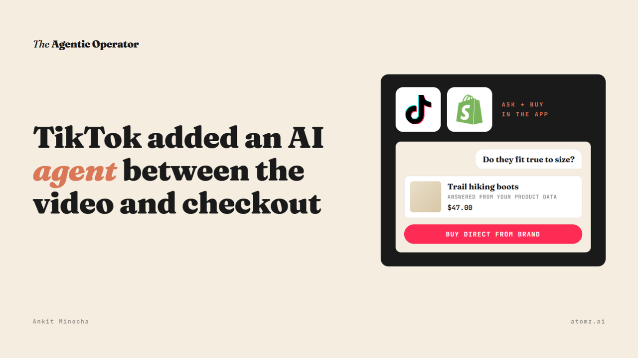 TikTok added an AI agent between the video and checkout