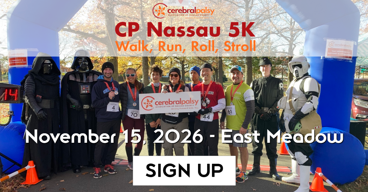Official 2026 CP Nassau 5K Walk, Run, Roll, Stroll promotional artwork.