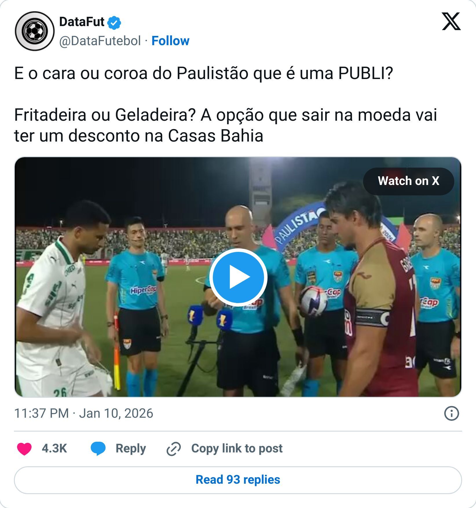 Tweet screenshot