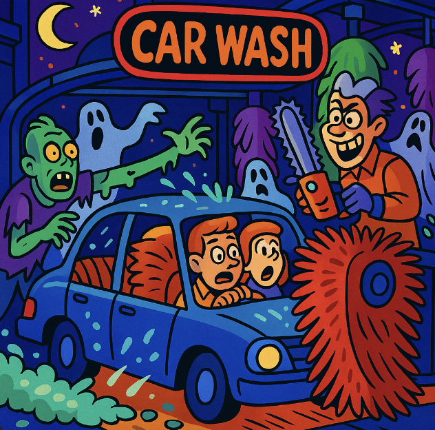 The devil's in the detailing at haunted Halloween car washes