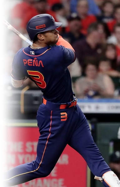 Jeremy Peña at the plate