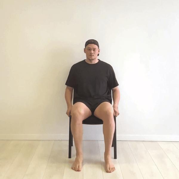 Feet and calves chair exercise