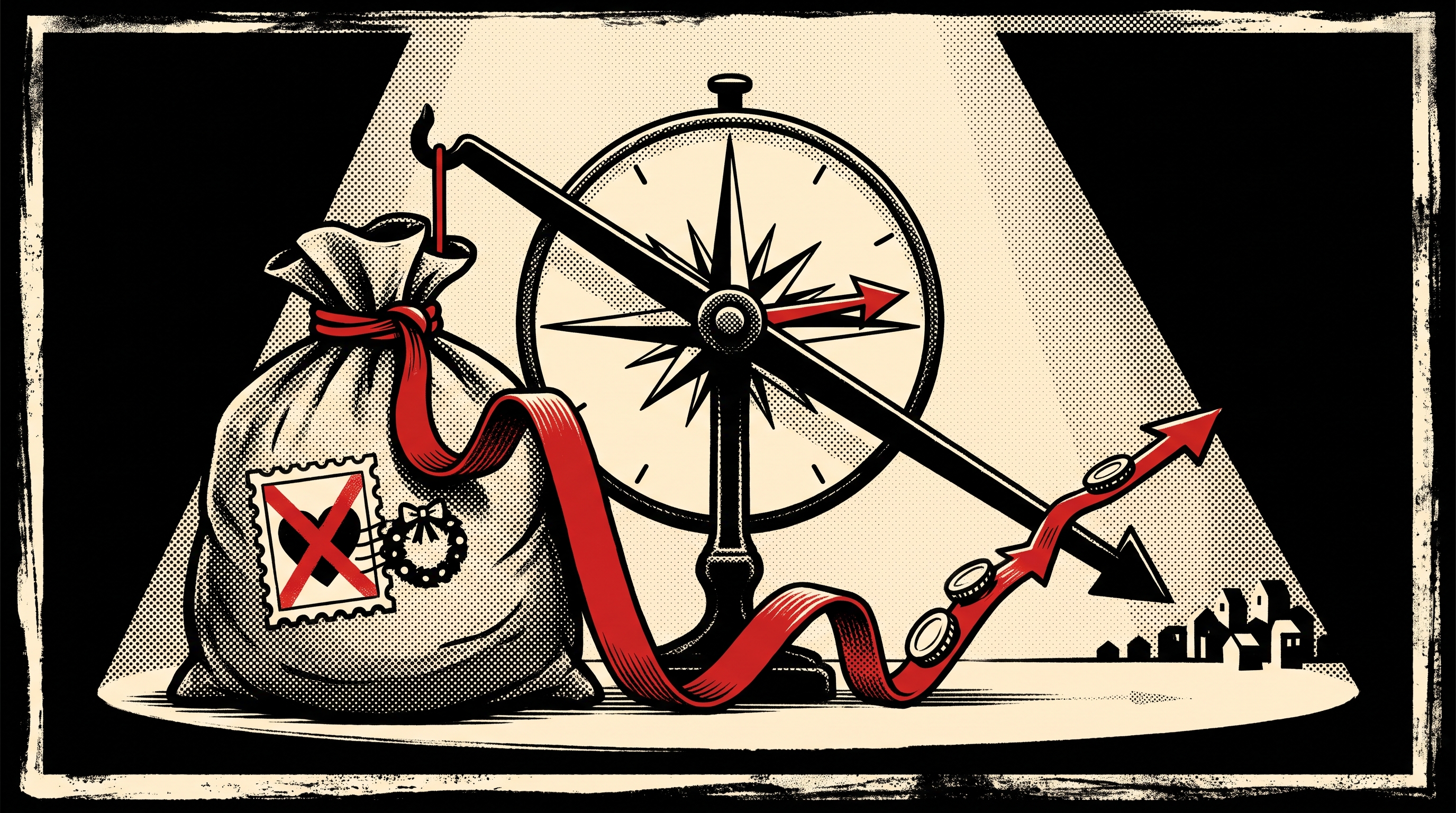 Editorial art for The Post Office Is Charging You for Missing Your Family