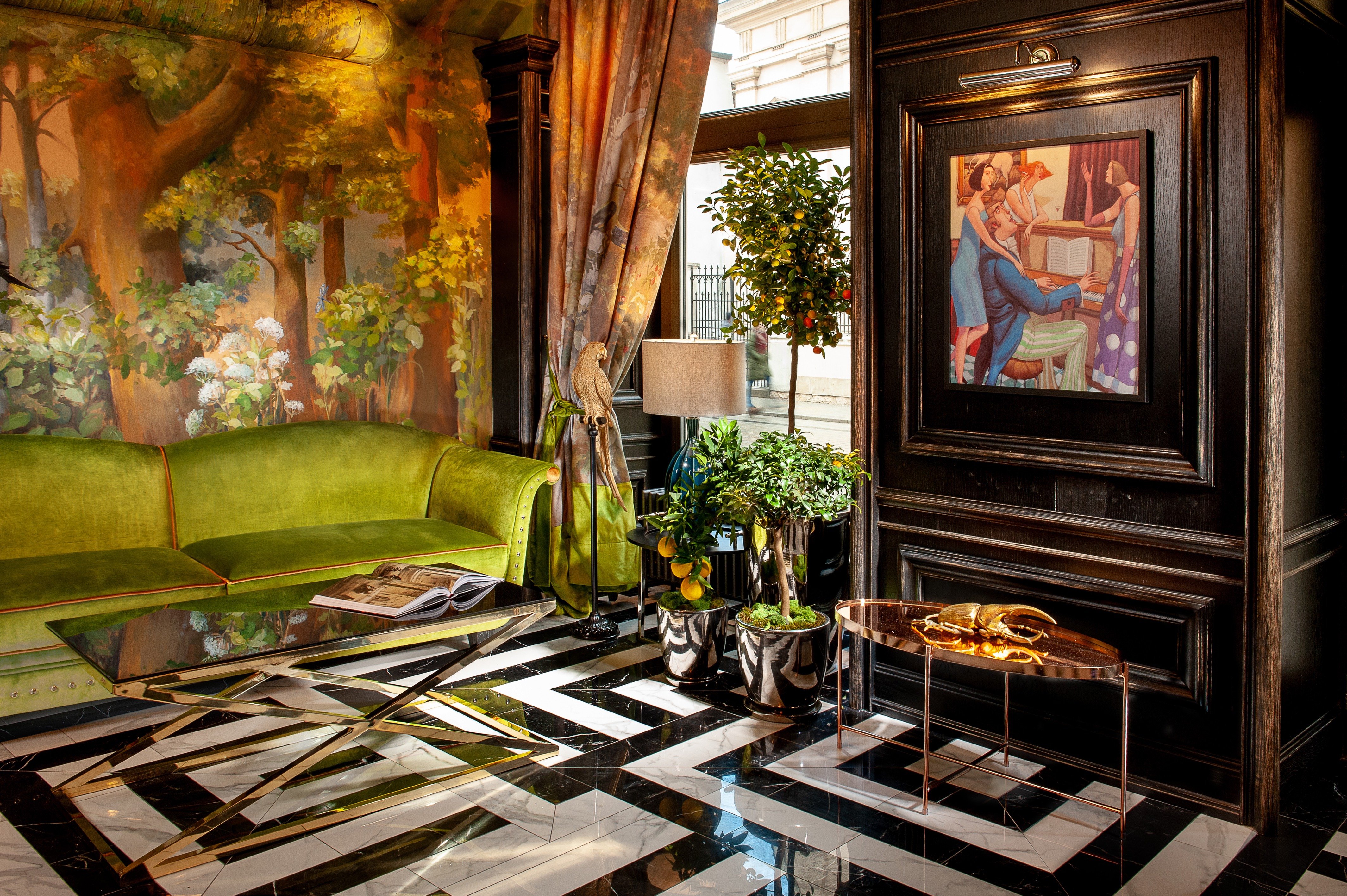 Art Deco lobby details at Balthazar Design Hotel