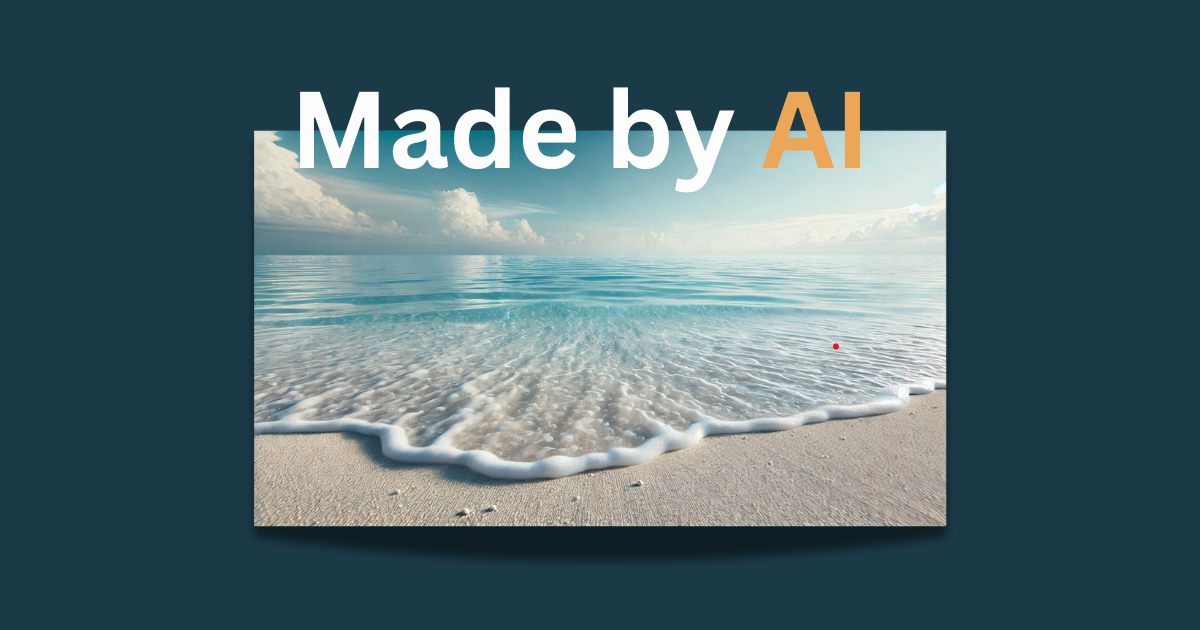 An AI-generated beach