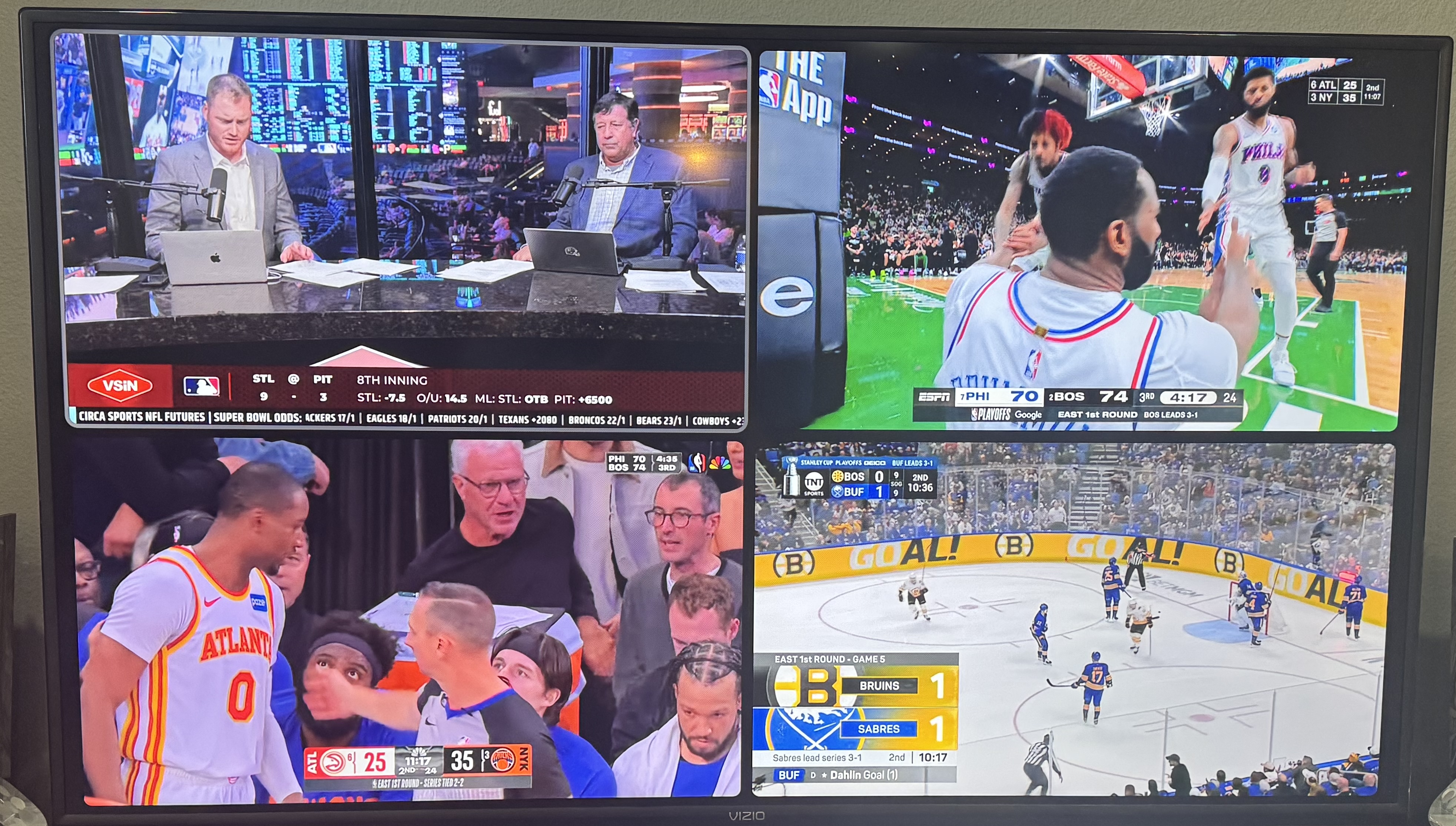 VSiN on YouTube TV multiview