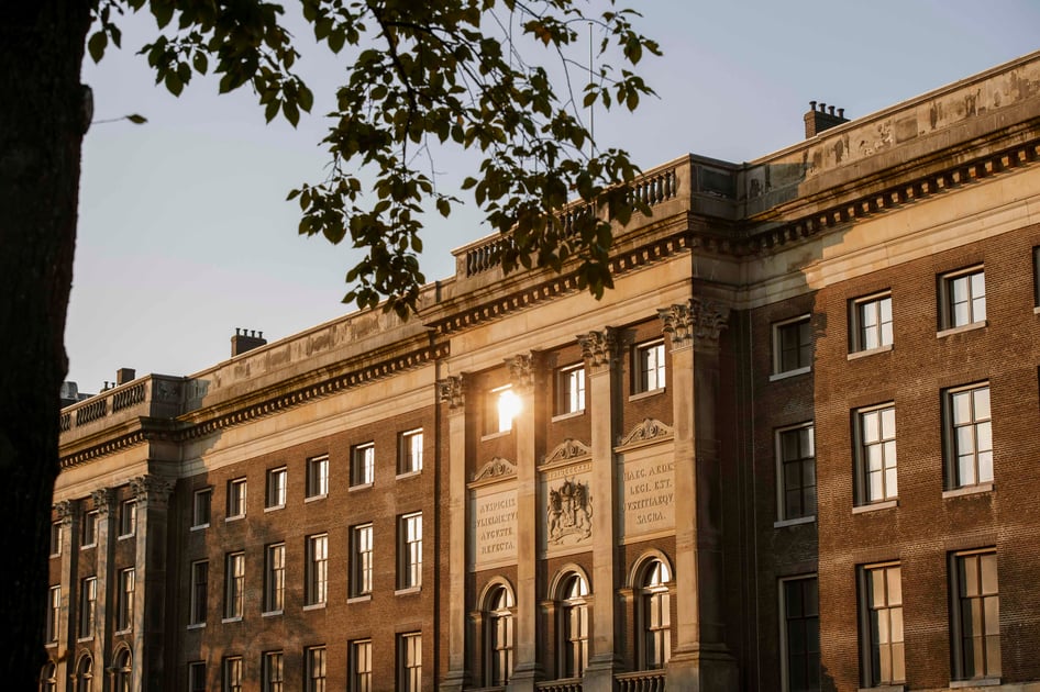 Historic facade of Rosewood Amsterdam
