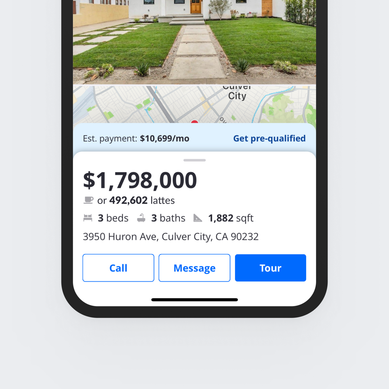 Zillow house price latte conversion