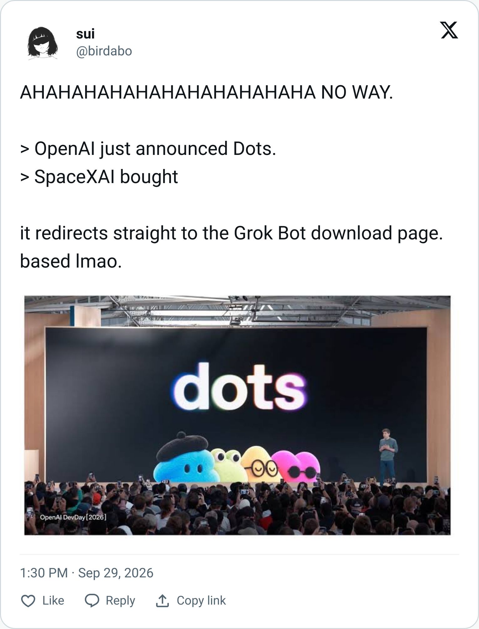 Tweet screenshot