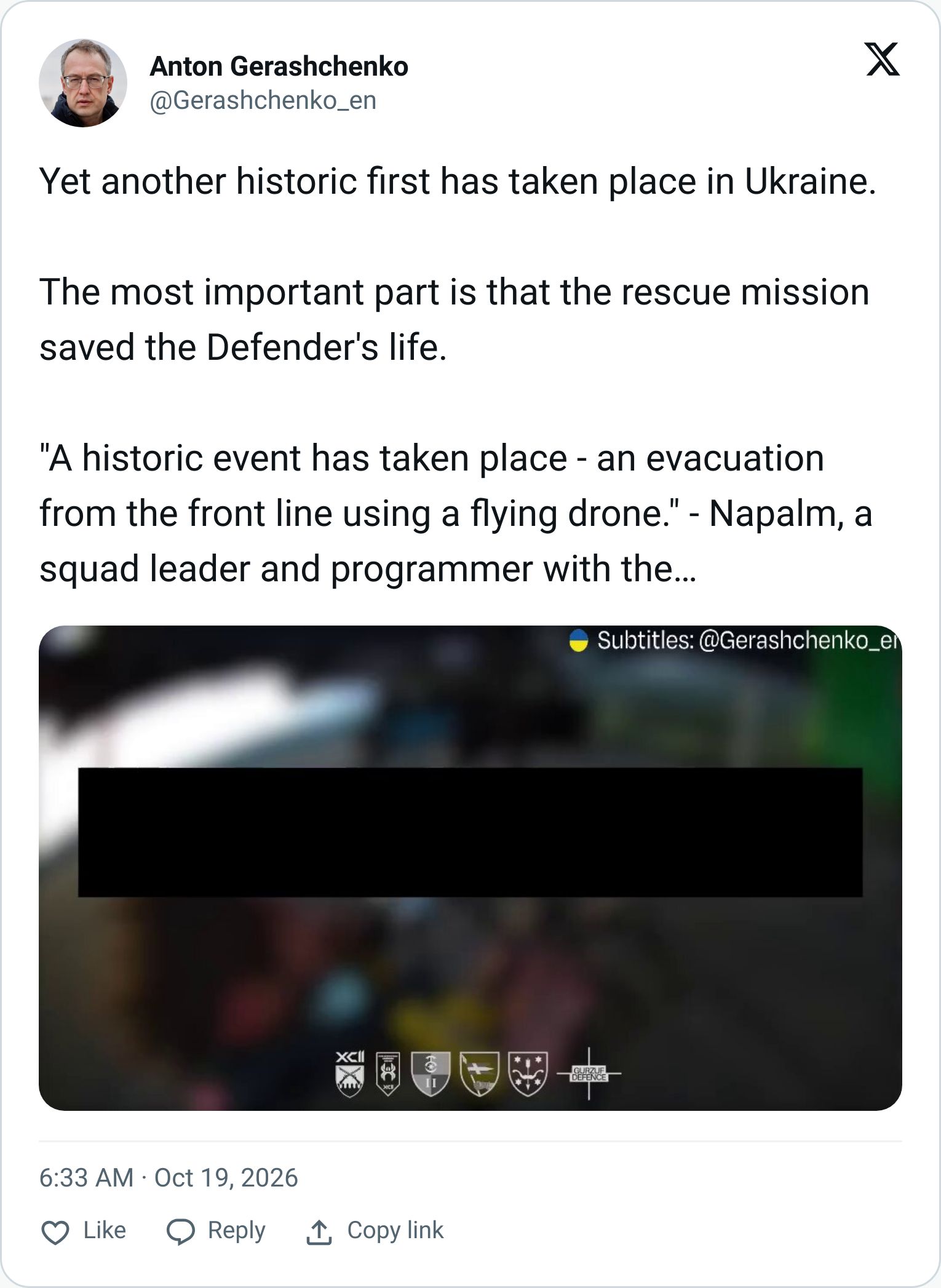 Tweet screenshot