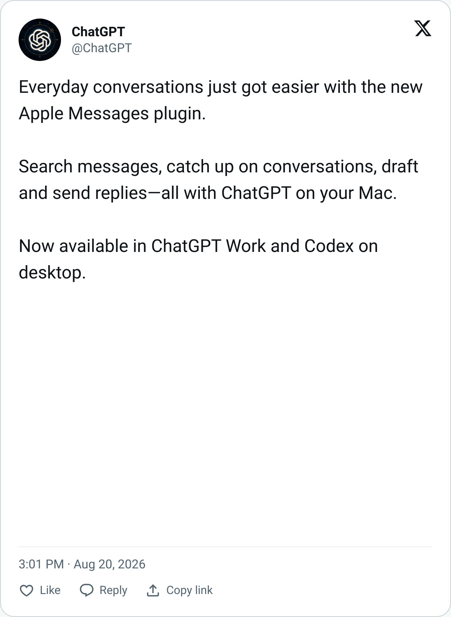 Tweet screenshot