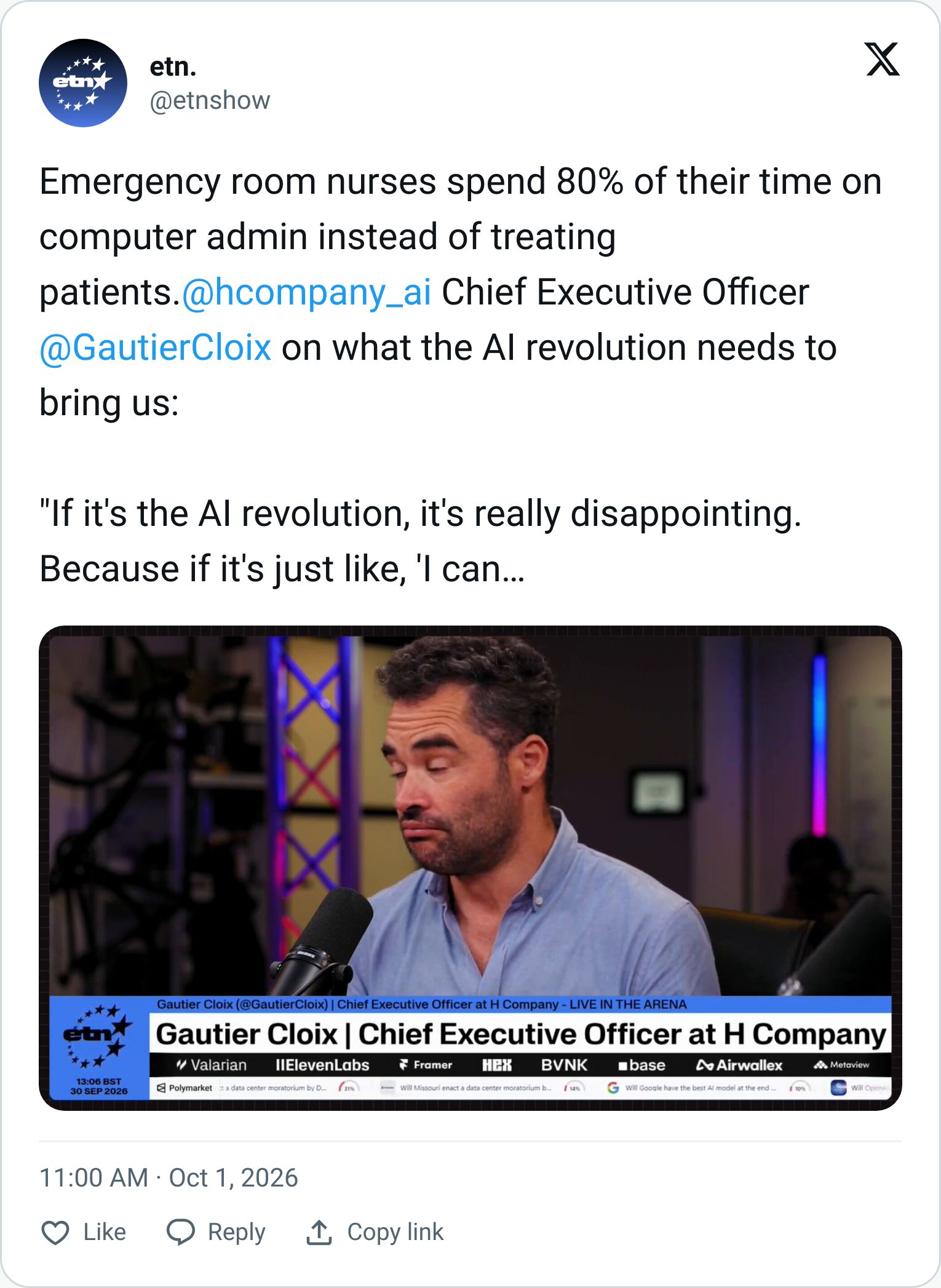Tweet screenshot