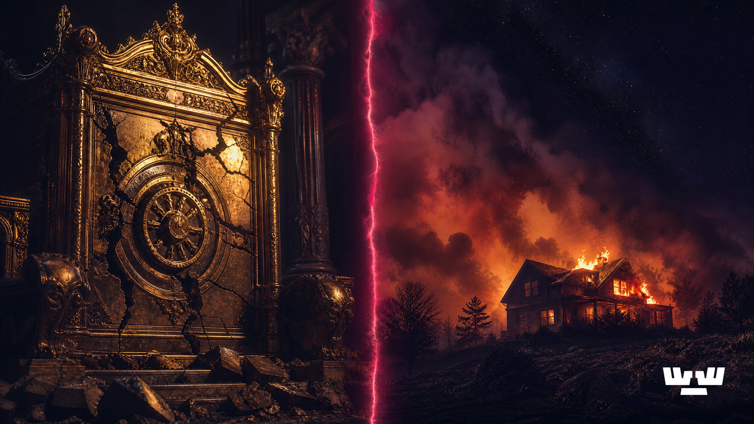 Newsletter artwork for "A Billionaire, a Burning House, and Two Broken Systems"