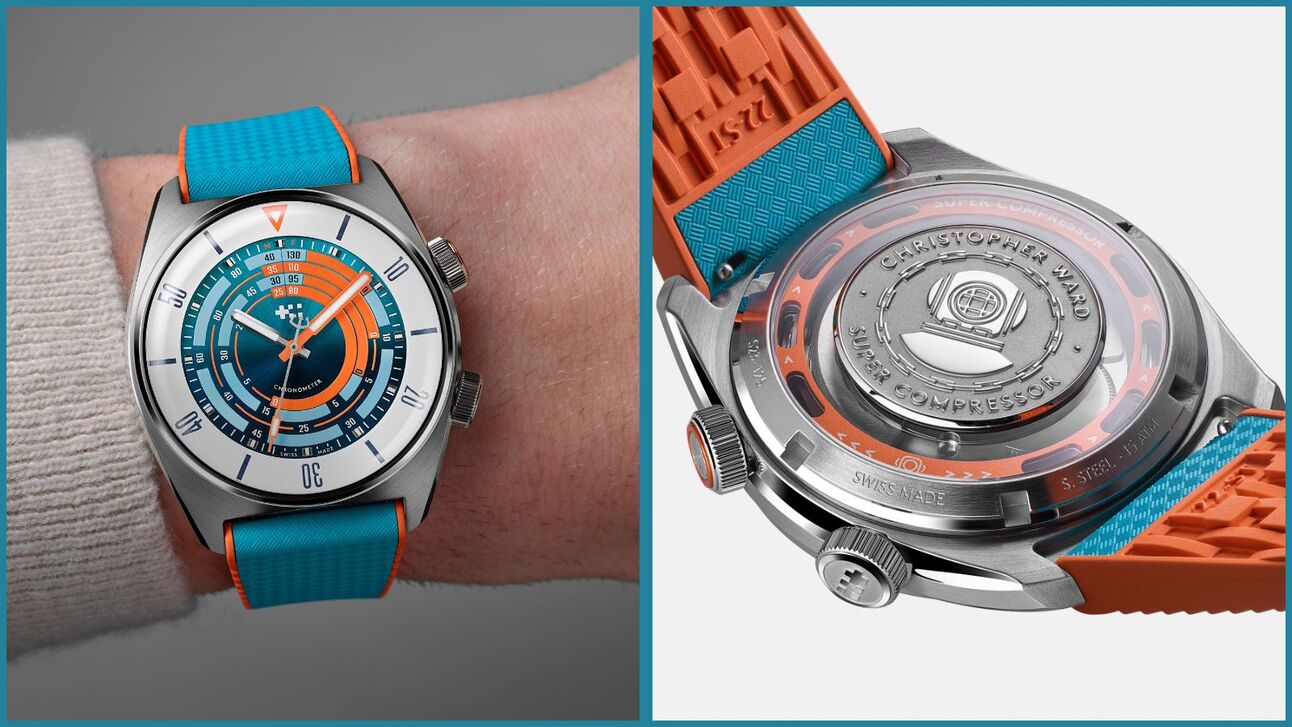 Christopher Ward C65 Super Compressor Elite Mavi/Turuncu Tropic