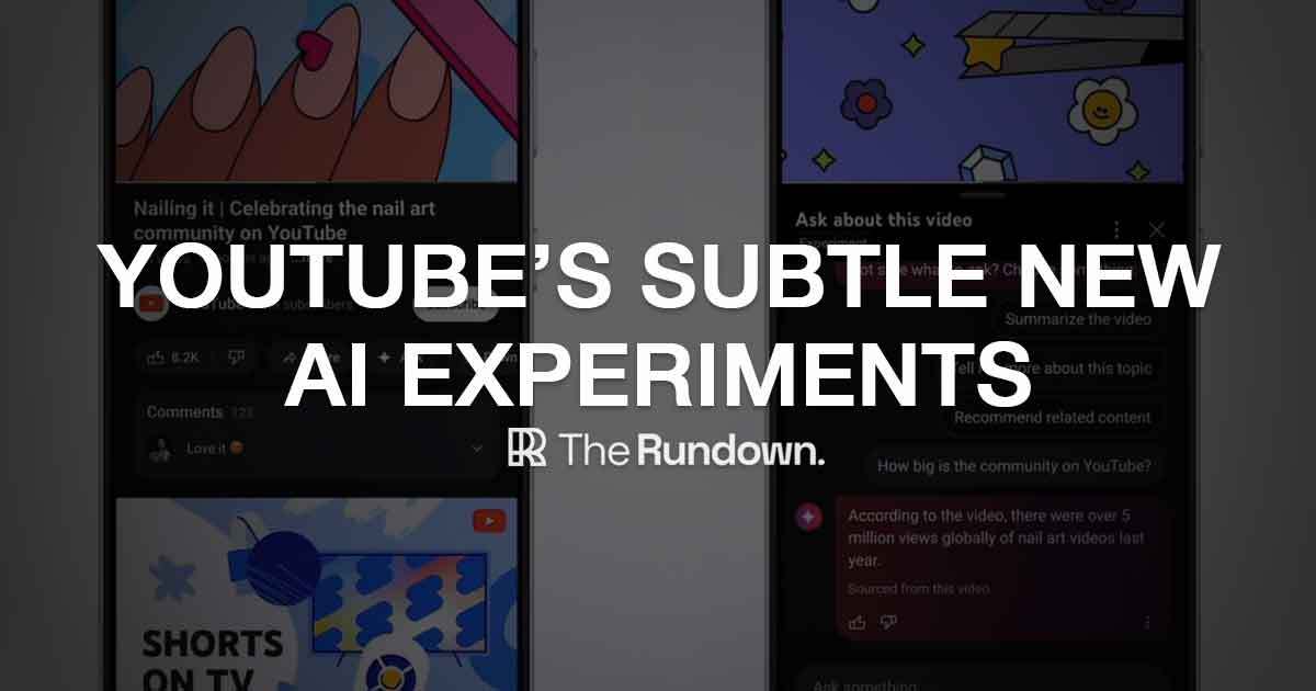 🤖 YouTube's new AI video chatbot!