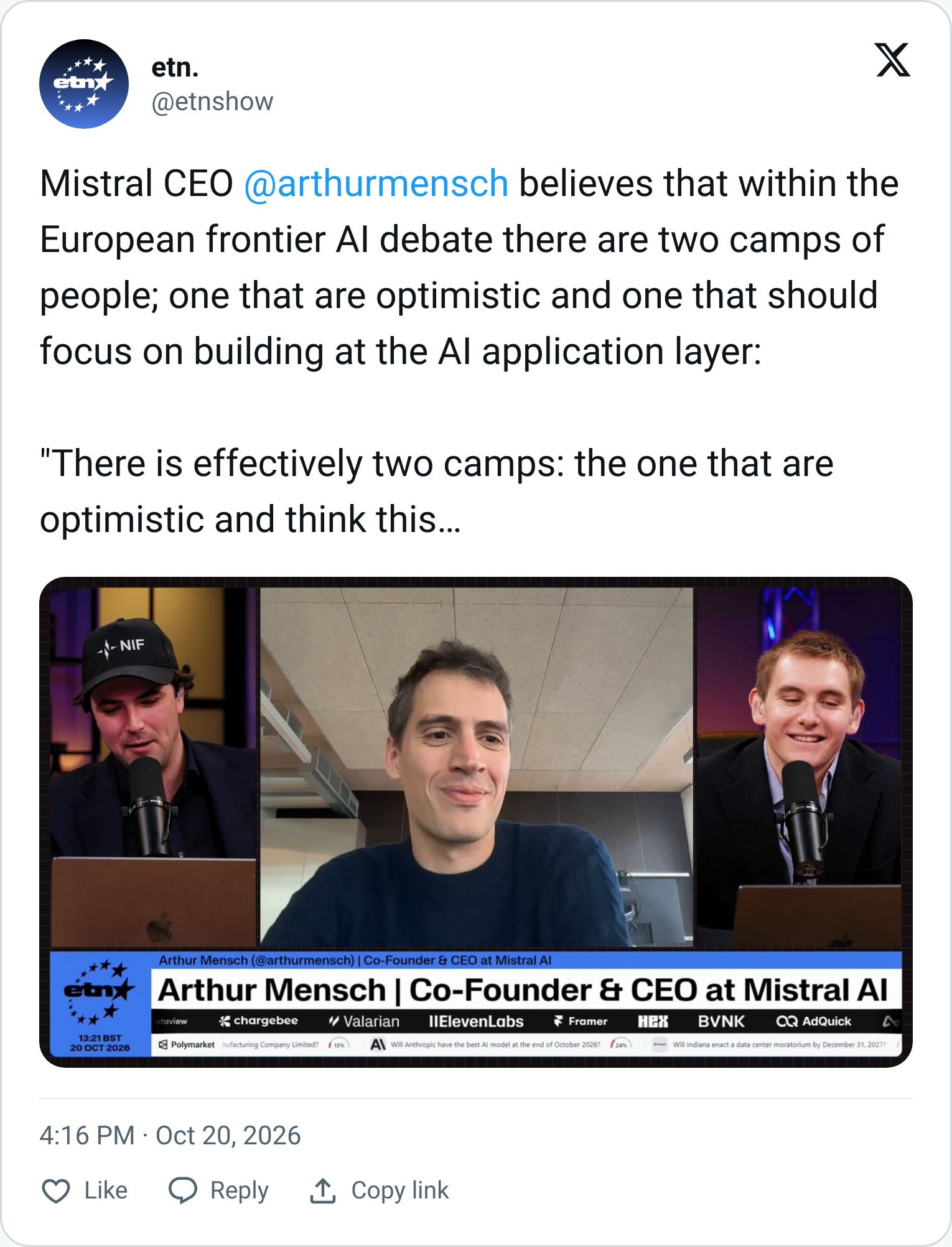 Tweet screenshot