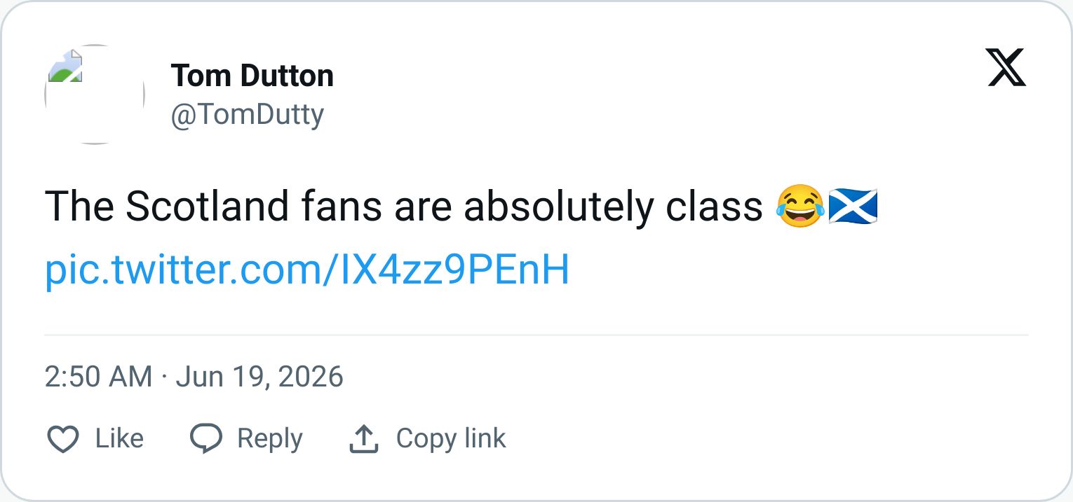 Tweet screenshot