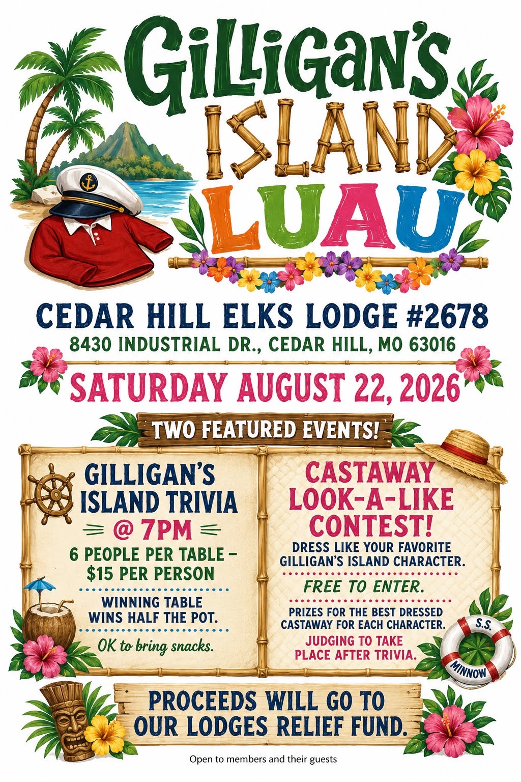 Luau at the Elks on August 22