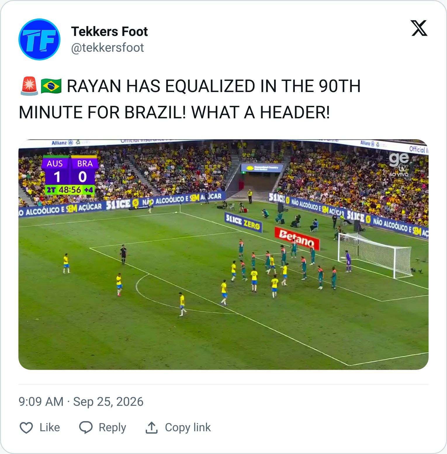 Tweet screenshot