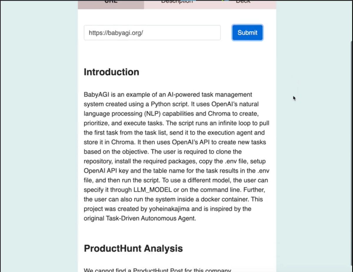 AI-drafted investment memo