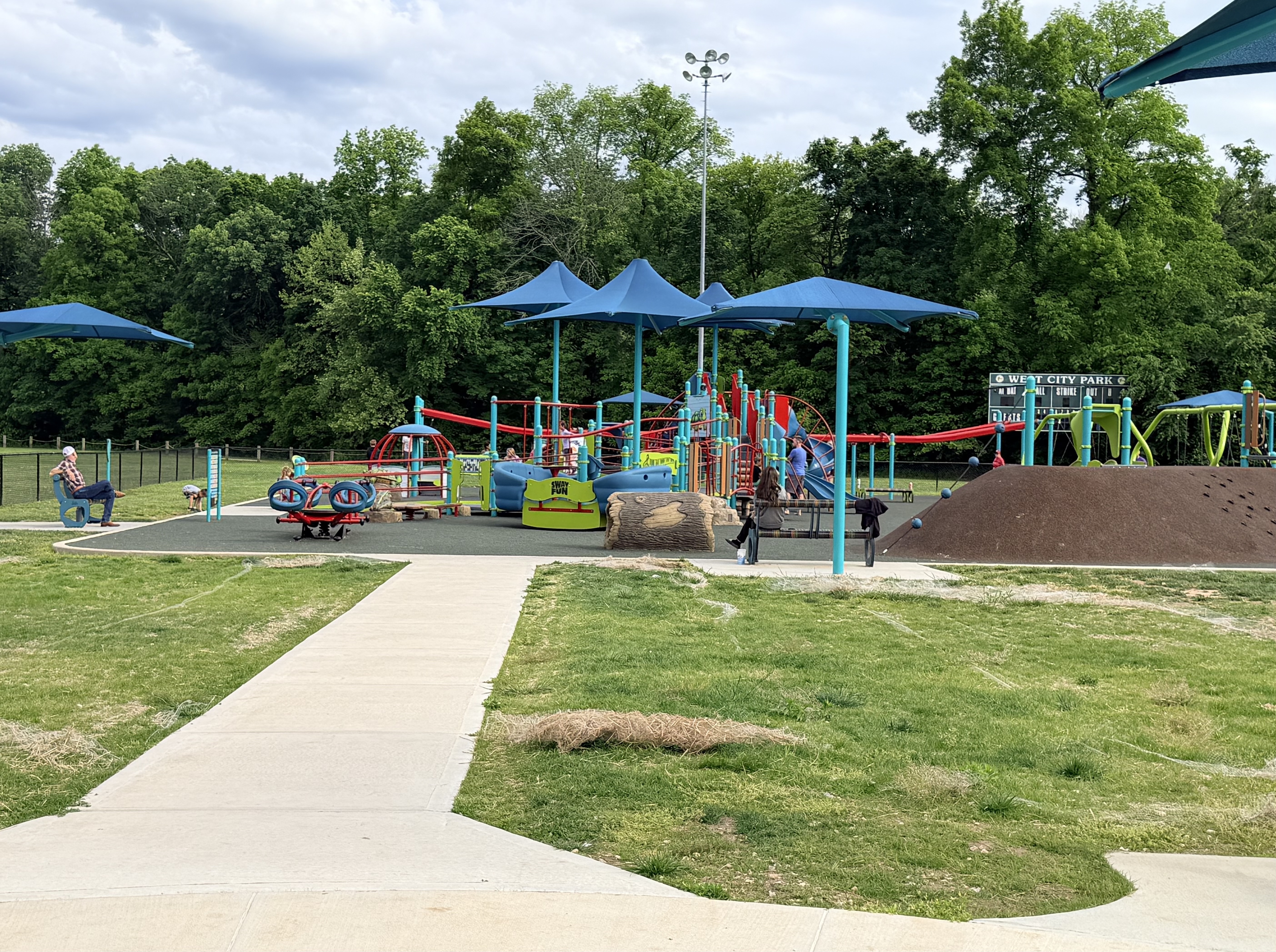 Playground inside the fence at Turtle Cove in Festus