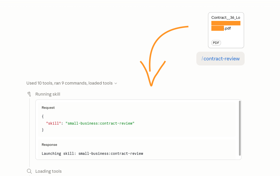 Contract review flagging a non-standard special condition