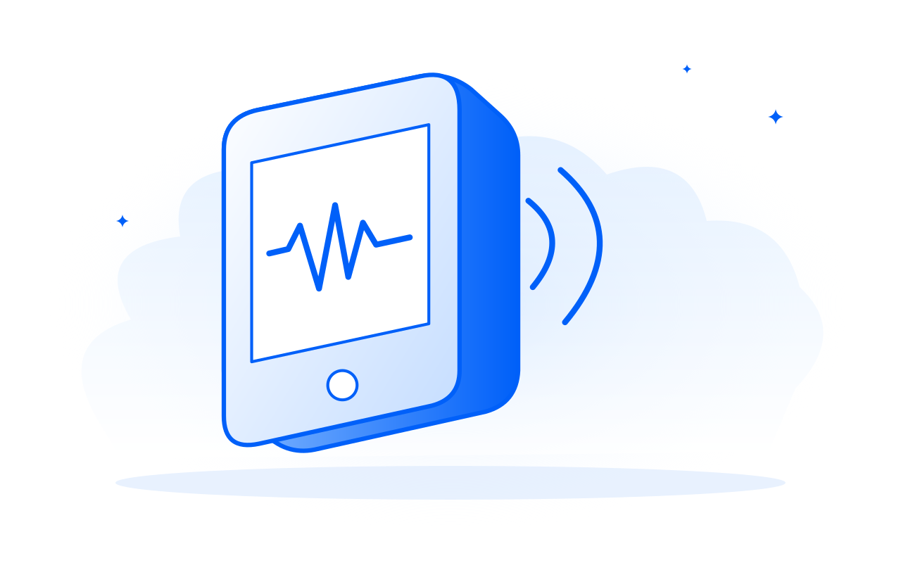 Conceptual, unbranded palm-sized voice device. Not a product photograph or verified rendering of Muse Charm.