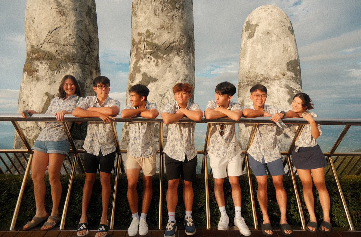 Checking out the famous Hand Bridge. Hands down a listicle moment.