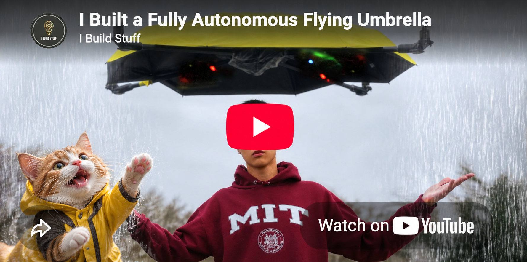 I Built a Fully Autonomous Flying Umbrella