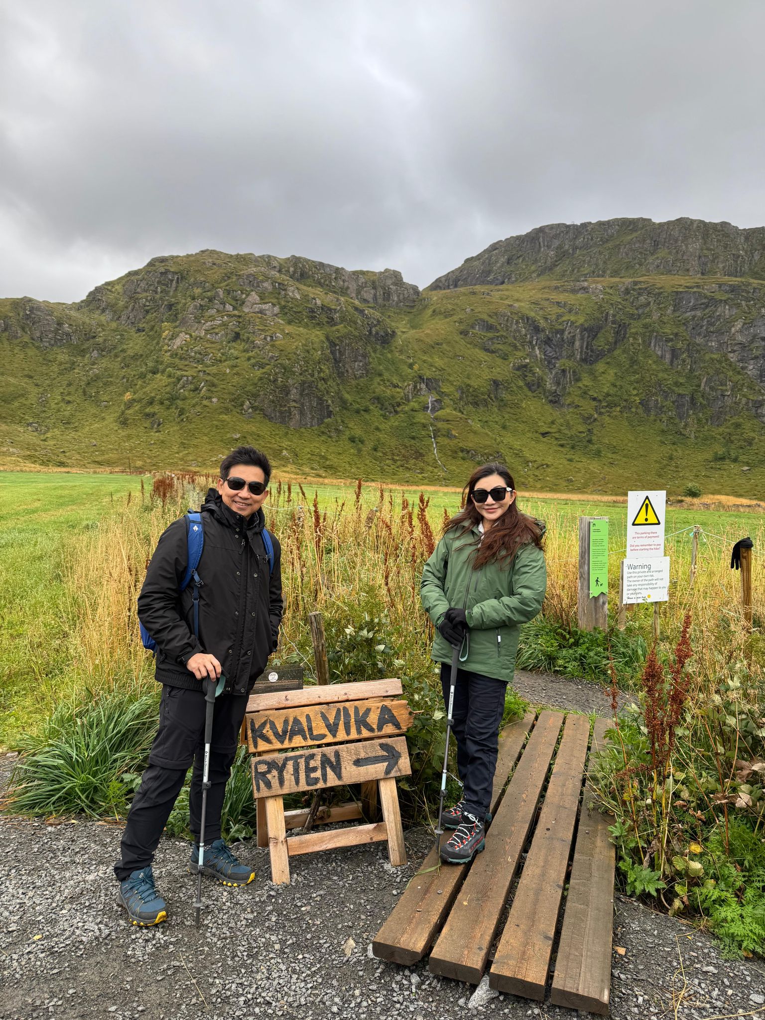 Hiking at Lofoten Islands, Norway
