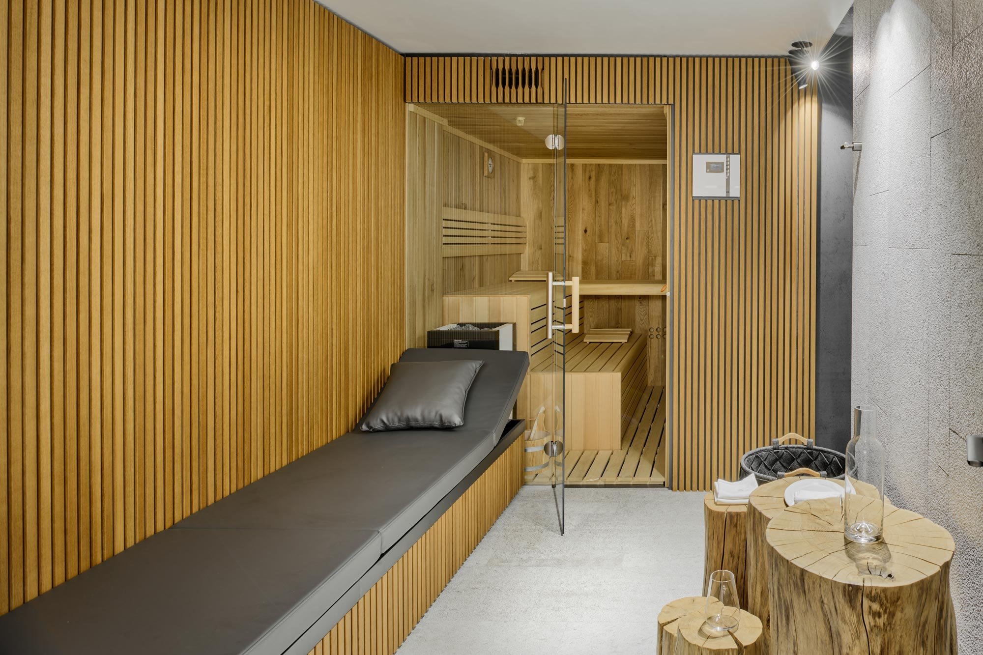 Private sauna and relaxation area at Milka